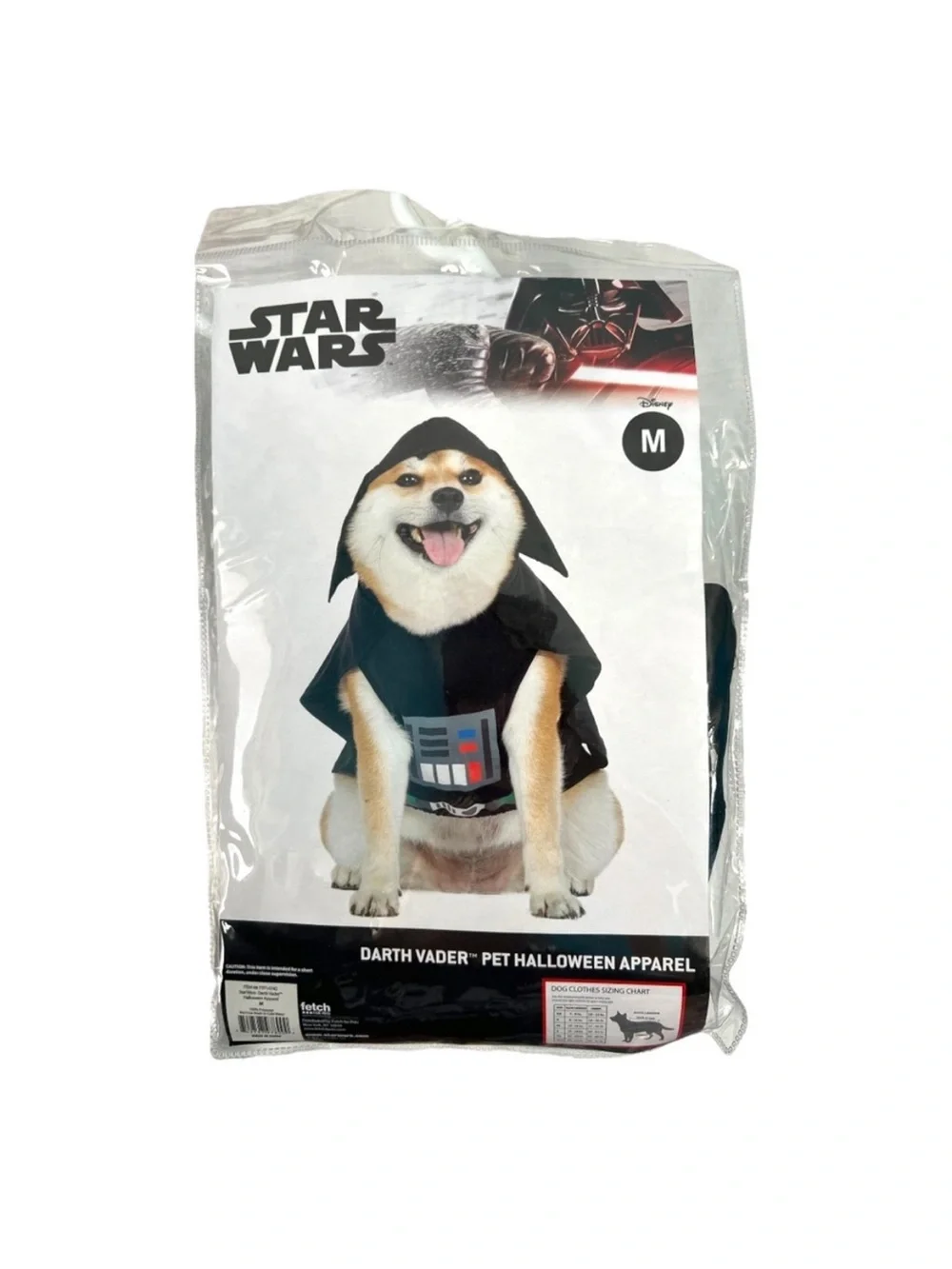 Disney Star Wars Darth Vader Pet Costume for Dog Halloween Size Small